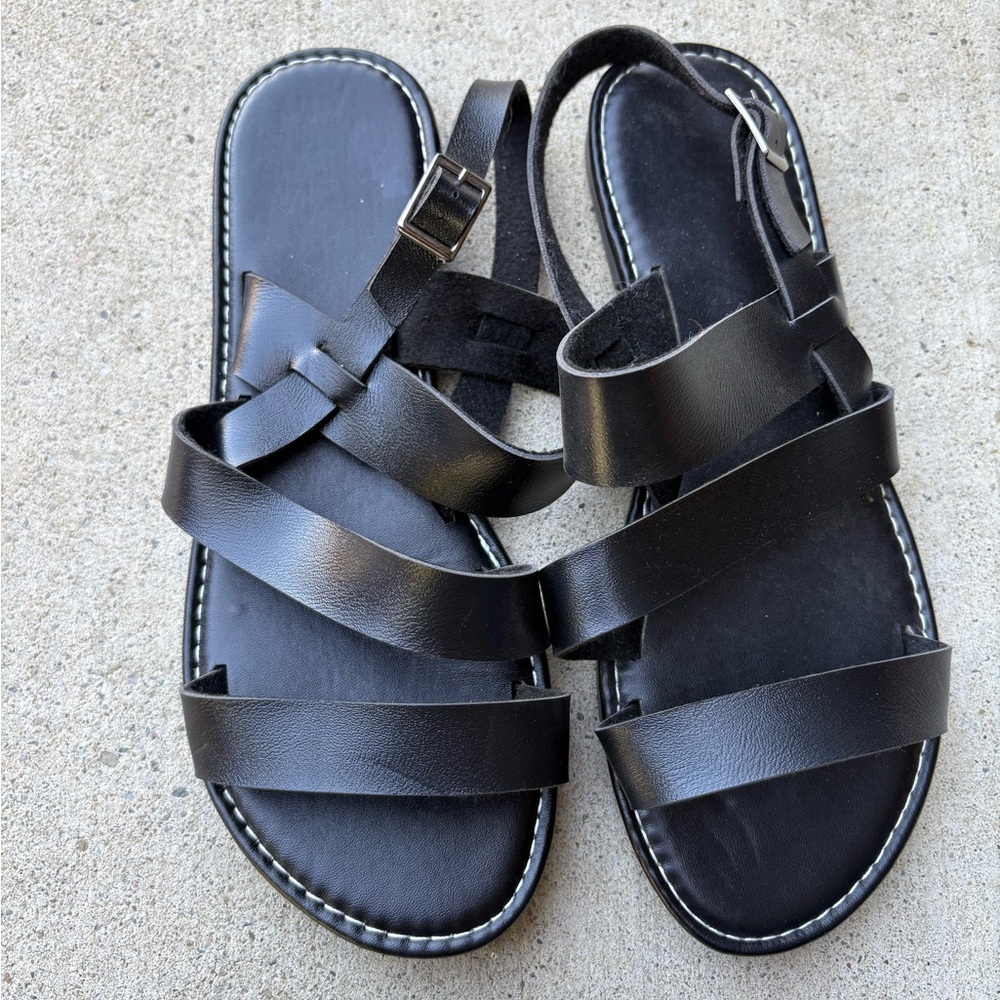 Black Strappy Sandals